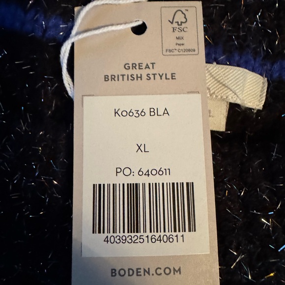 Boden Metallic Wool Speckled Sweater XL Chunky Whimsigoth Ballon Sleeve NWT - Picture 6 of 9